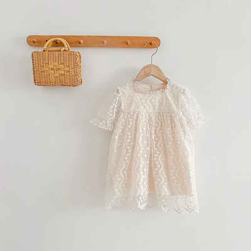 Summer Lace Short Sleeves Infant Girl Harem Set - Image 6