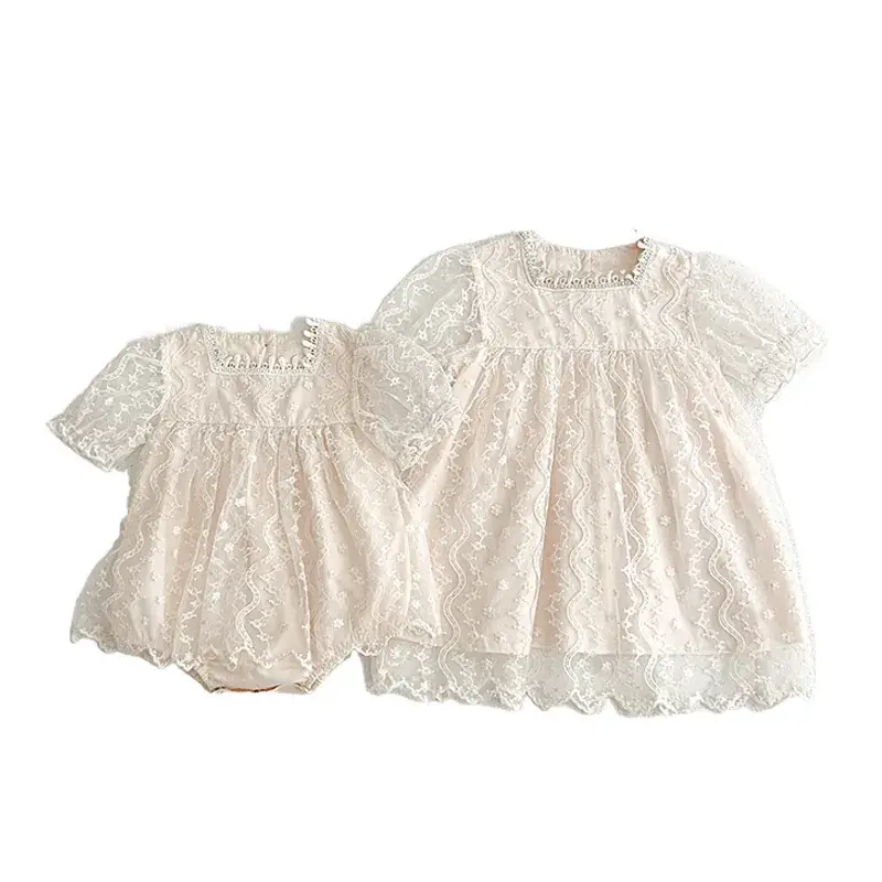 Summer Lace Short Sleeves Infant Girl Harem Set - Image 7