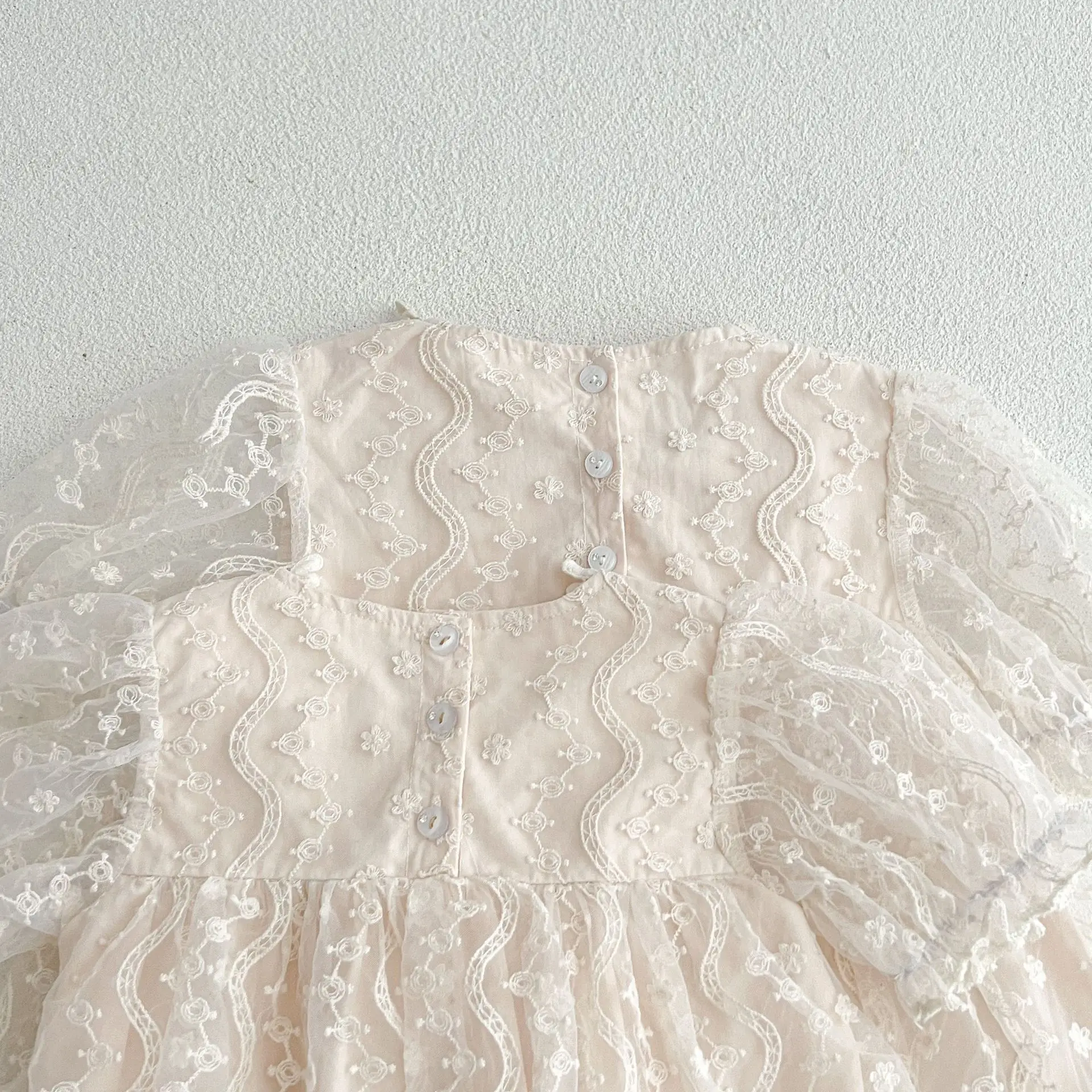 Summer Lace Short Sleeves Infant Girl Harem Set — feature 16