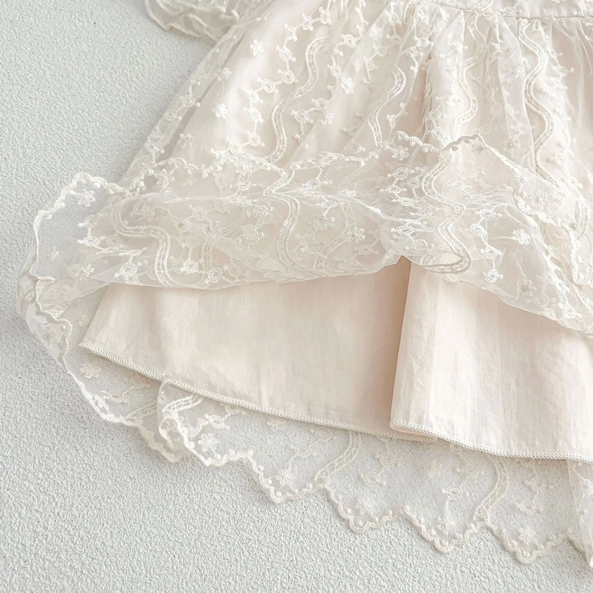 Summer Lace Short Sleeves Infant Girl Harem Set — feature 20