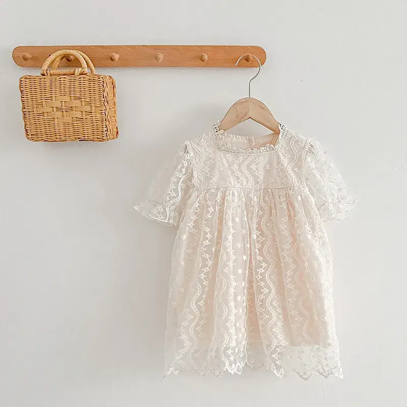Summer Lace Short Sleeves Infant Girl Harem Set - Image 2