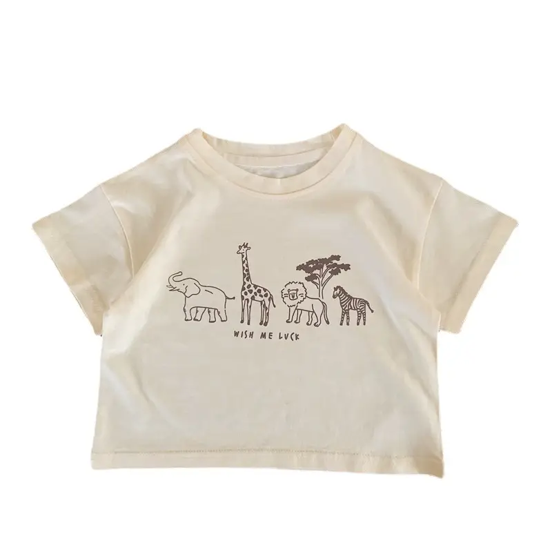 Kids Cartoon T-Shirt White 2025 Summer - Image 5