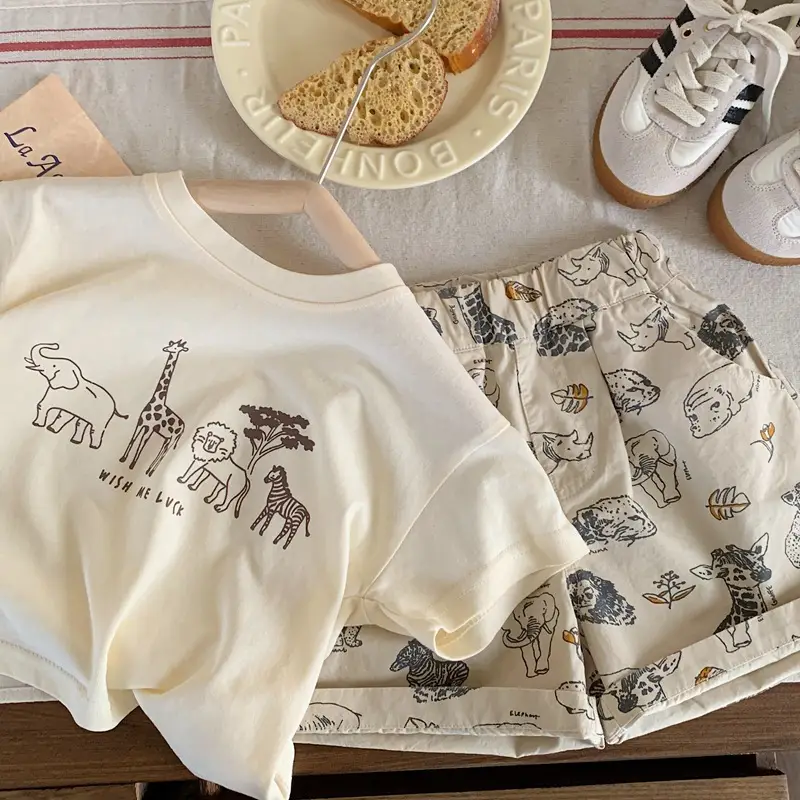 Kids Cartoon T-Shirt White 2025 Summer — feature 9