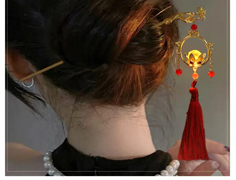 Luminous Antique Tassel Hairpin for Women — feature 11