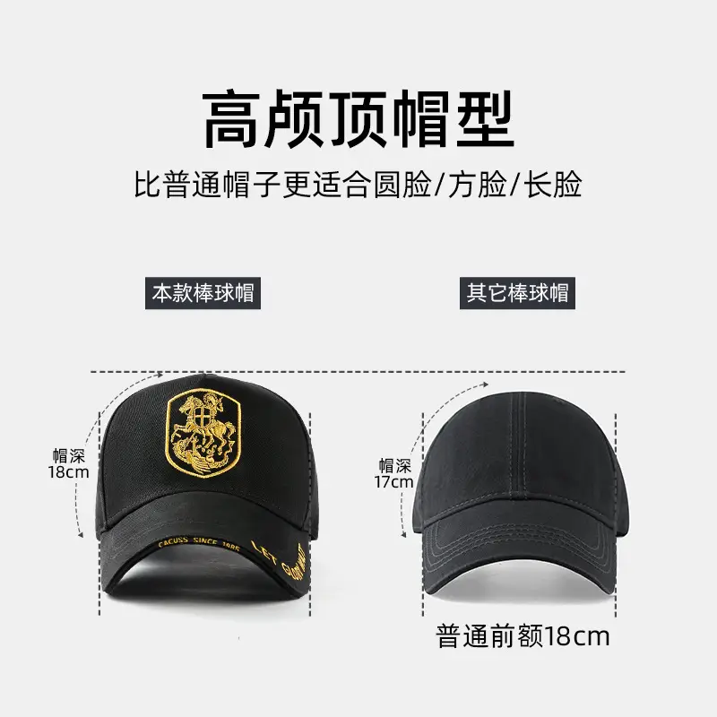 Men's Black Ferrari Embroidered Baseball Cap Large - Image 4