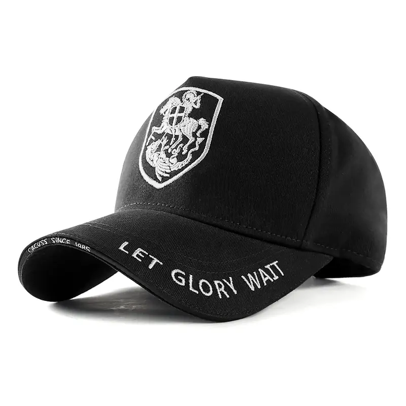 Men's Black Ferrari Embroidered Baseball Cap Large - Image 7