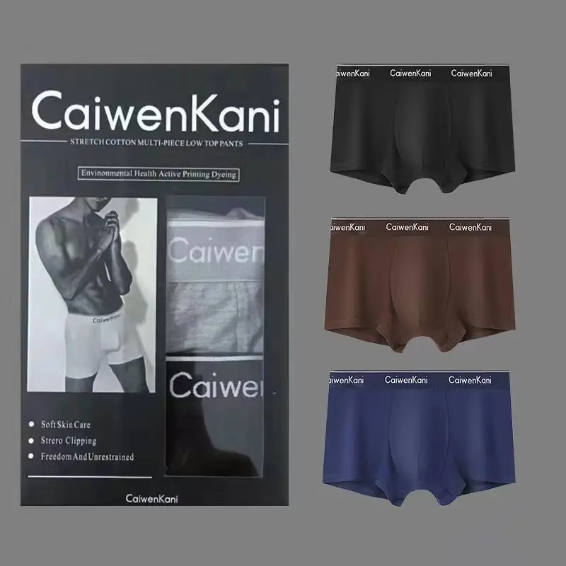 Three naked gift boxes (black + Brown + blue)