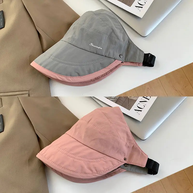 Women Duck Tongue Sunshade Red Beige - Image 3