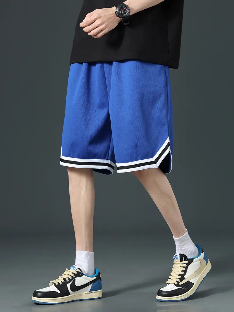 Men's Black Basketball Shorts with White Trim - Image 10