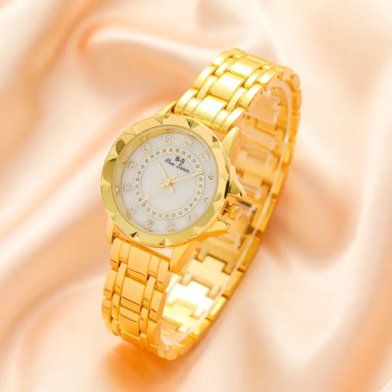 Ladies Rose Gold Rhinestone Quartz Watch - Image 6