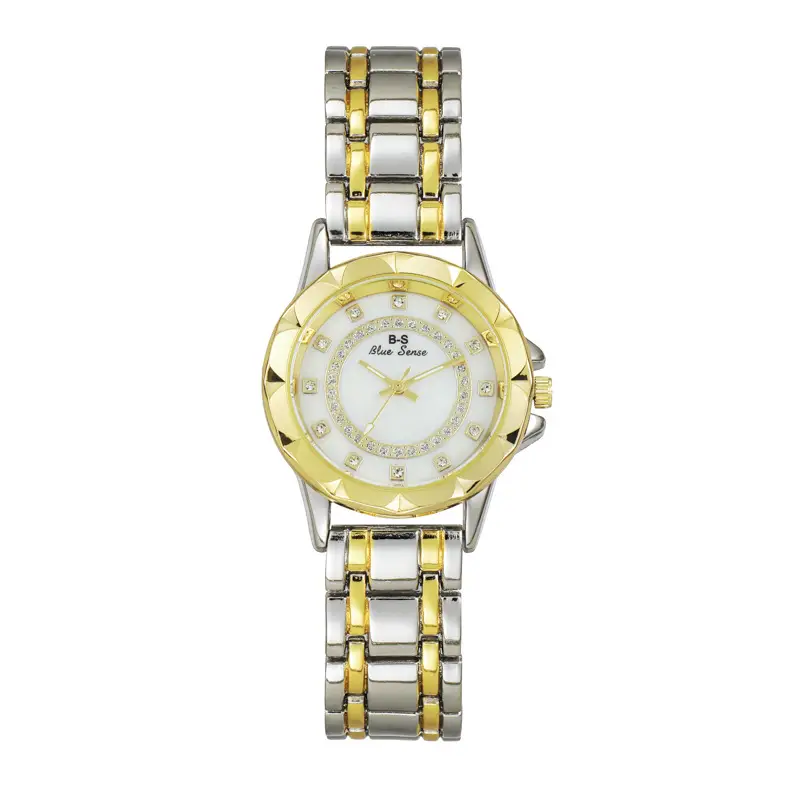 Ladies Rose Gold Rhinestone Quartz Watch - Image 4