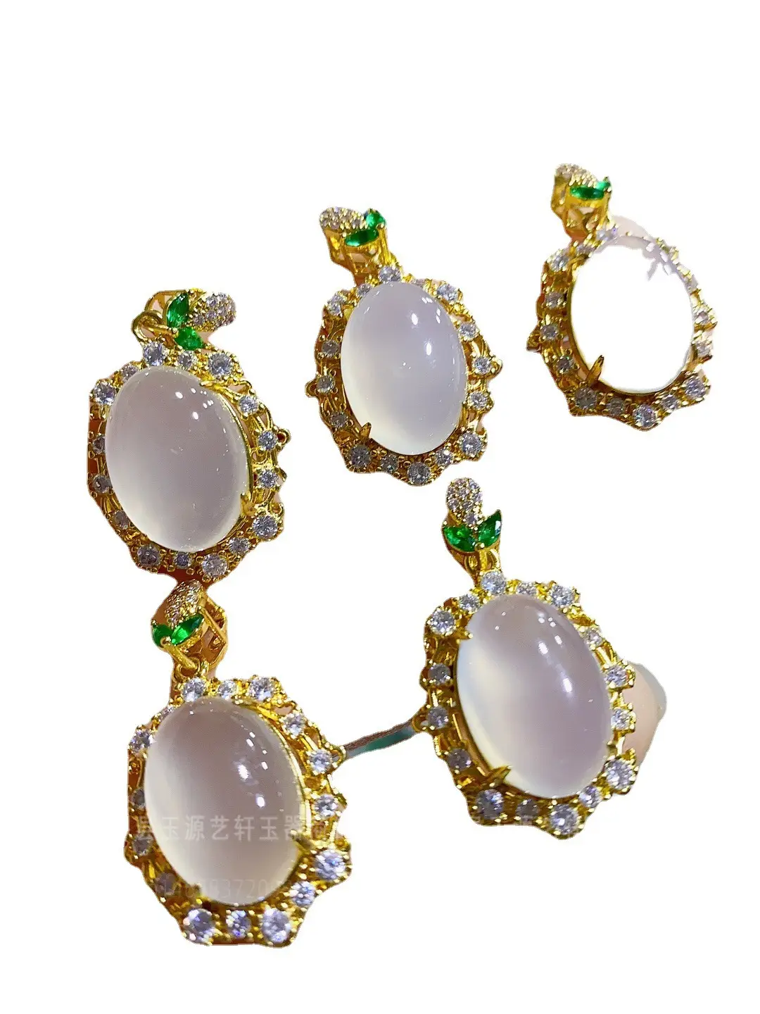 Madagascar High Ice White Chalcedony Necklace Women's Pendant - Image 5