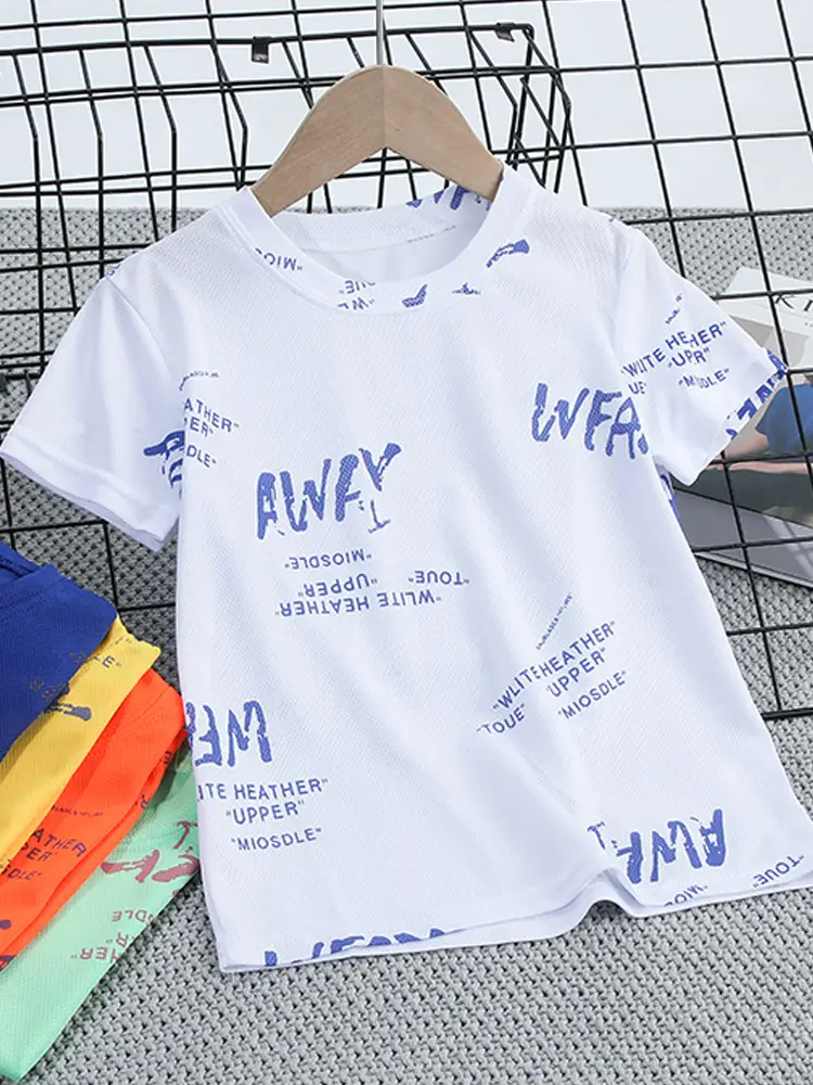 Yellow Printed Kids T-Shirt Summer Wear - Image 18
