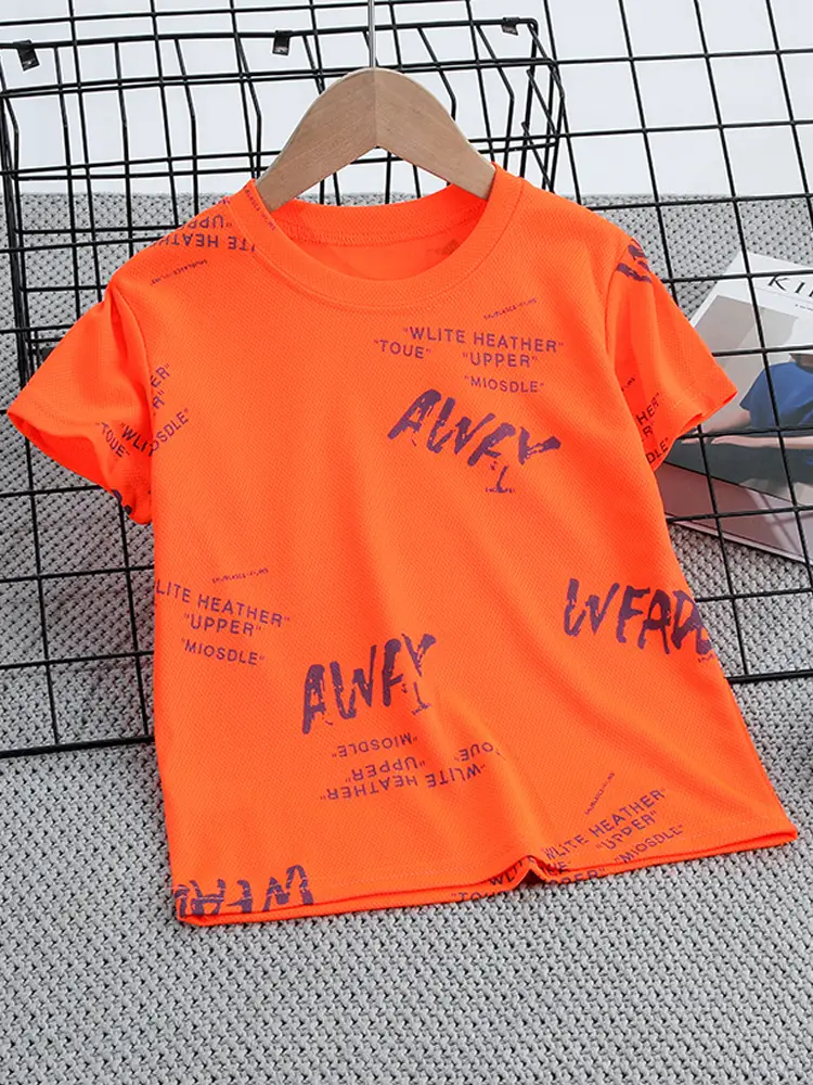 Yellow Printed Kids T-Shirt Summer Wear - Image 20