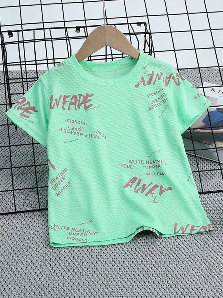 Yellow Printed Kids T-Shirt Summer Wear - Image 21