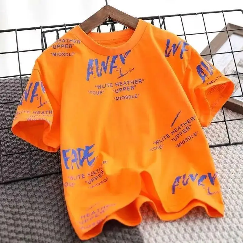 Yellow Printed Kids T-Shirt Summer Wear - Image 8