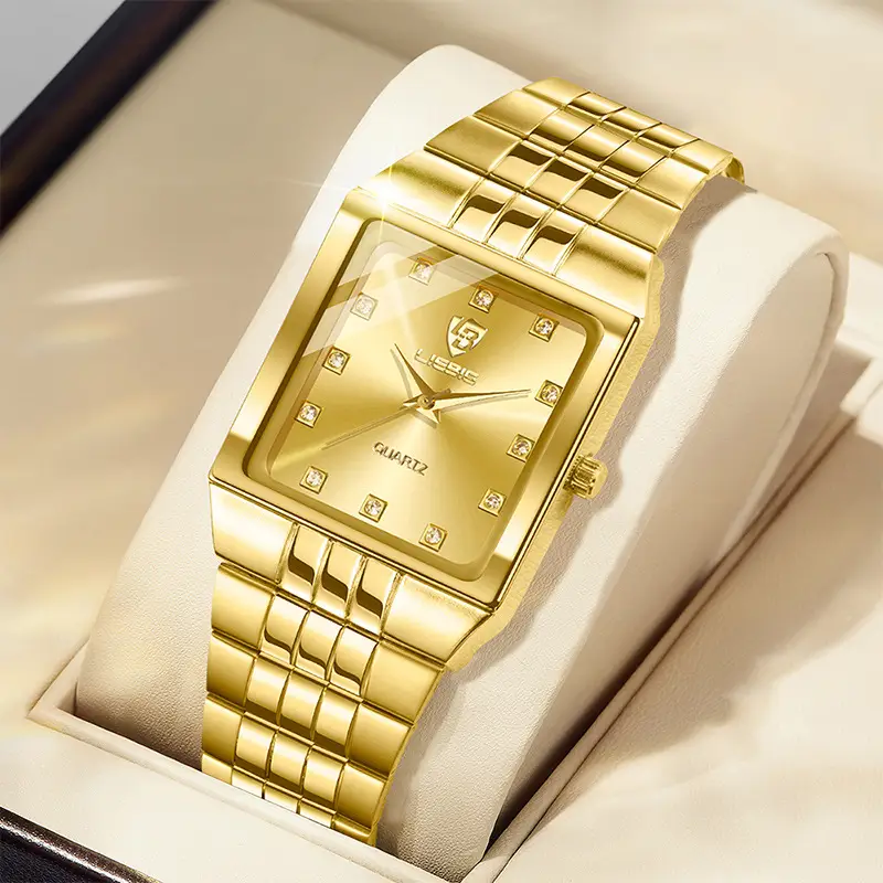 Luxury Gold Diamond Watch for Men Women - Image 5