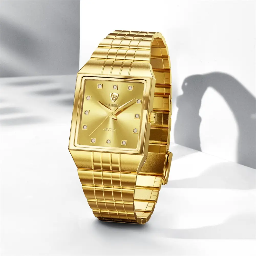 Luxury Gold Diamond Watch for Men Women - Image 6