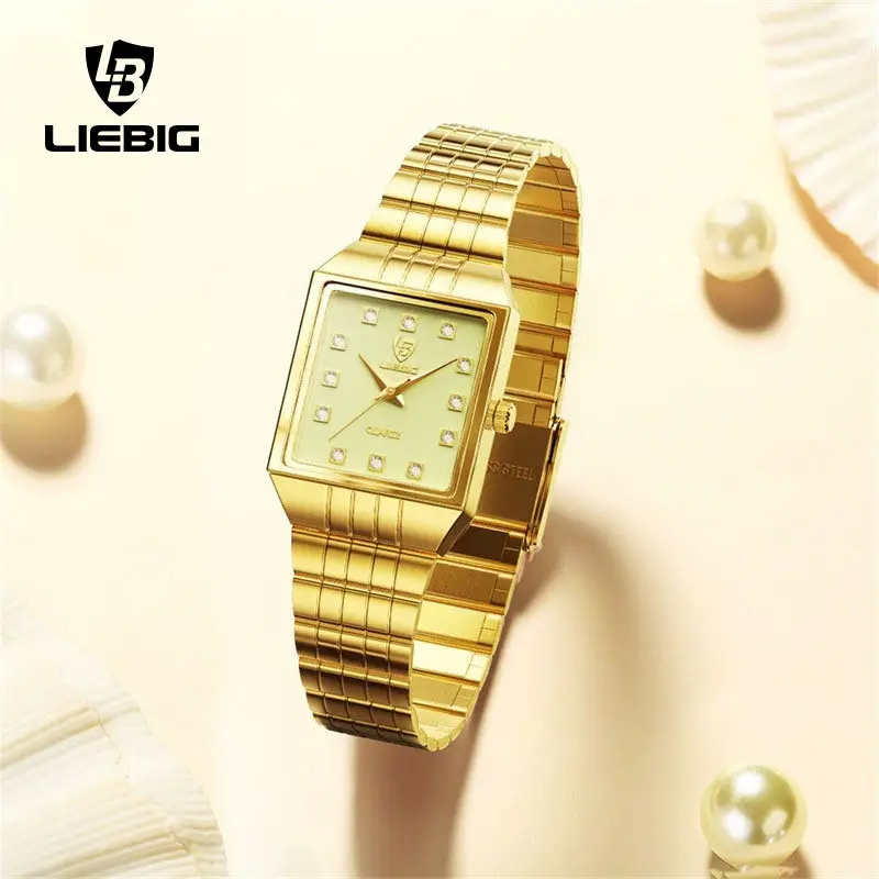 Luxury Gold Diamond Watch for Men Women - Image 8