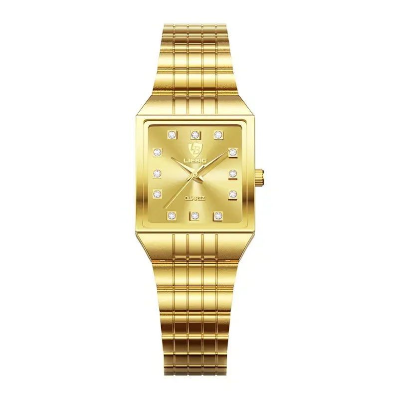 Luxury Gold Diamond Watch for Men Women - Image 2