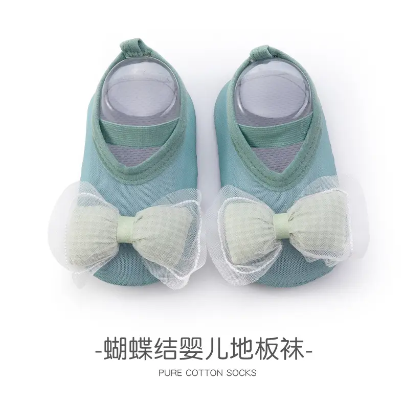 Non-Slip Soft-Soled Baby Floor Shoes with Bow