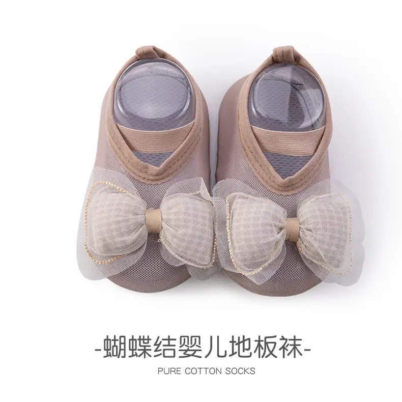 Non-Slip Soft-Soled Baby Floor Shoes with Bow - Image 4