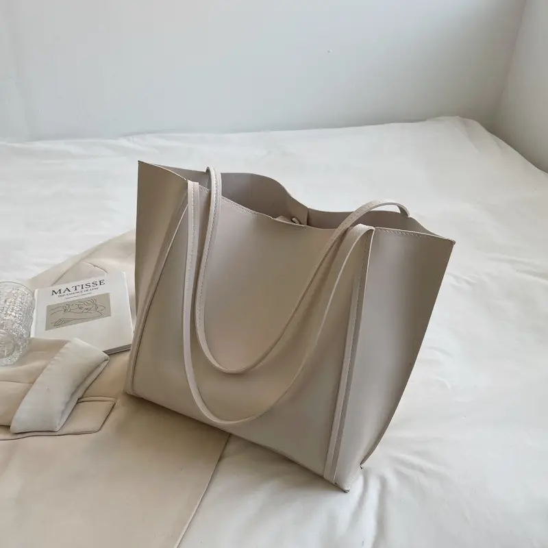 Large Capacity Beige Women's Tote Bag 2023 - Image 6