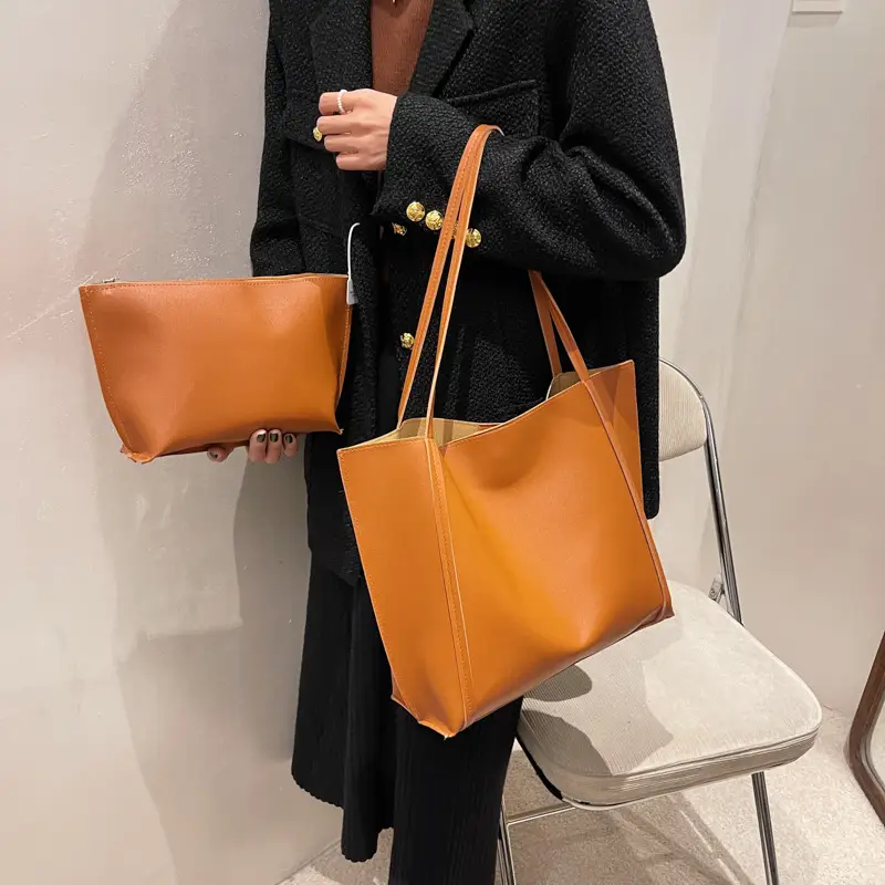 Large Capacity Beige Women's Tote Bag 2023 - Image 3