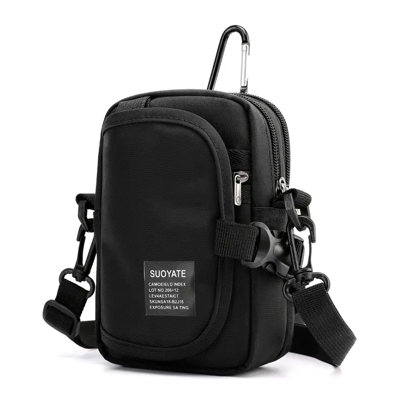 Men's Oxford Cloth Shoulder Bag Black Multifunctional - Image 9