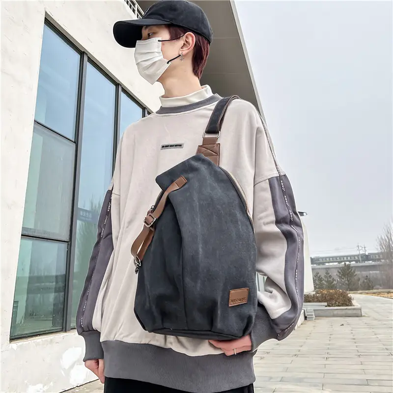 New Japanese Style Cycling Crossbody Bag, Fashionable and Versatile Chest Bag, Travel Casual Personality, Functional Street Trend Shoulder Bag - Image 5