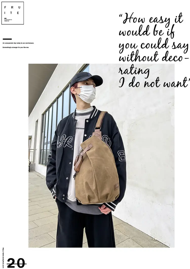 New Japanese Style Cycling Crossbody Bag, Fashionable and Versatile Chest Bag, Travel Casual Personality, Functional Street Trend Shoulder Bag — feature 1