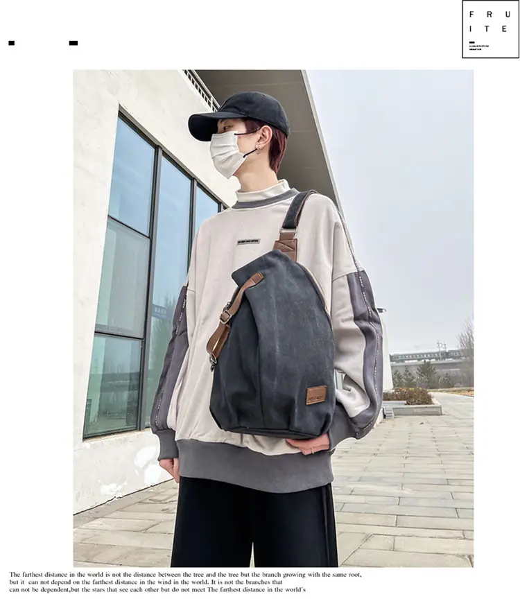 New Japanese Style Cycling Crossbody Bag, Fashionable and Versatile Chest Bag, Travel Casual Personality, Functional Street Trend Shoulder Bag — feature 4