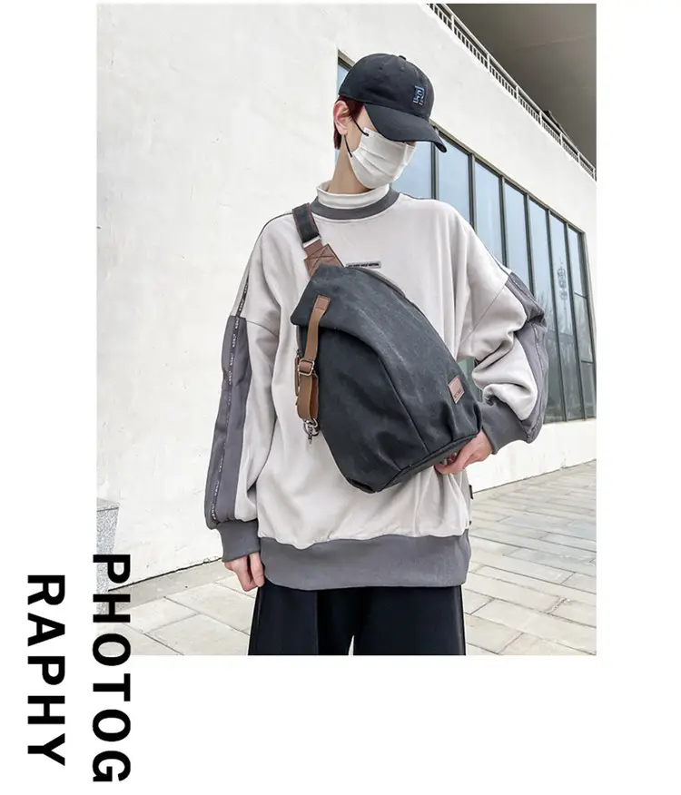 New Japanese Style Cycling Crossbody Bag, Fashionable and Versatile Chest Bag, Travel Casual Personality, Functional Street Trend Shoulder Bag — feature 5
