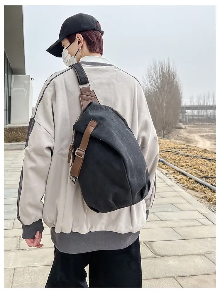 New Japanese Style Cycling Crossbody Bag, Fashionable and Versatile Chest Bag, Travel Casual Personality, Functional Street Trend Shoulder Bag — feature 6