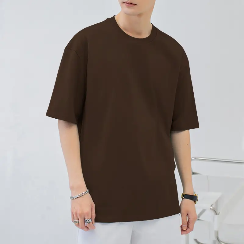 New Summer Pure Cotton Men T-Shirt Loose Fit Breathable - Image 10
