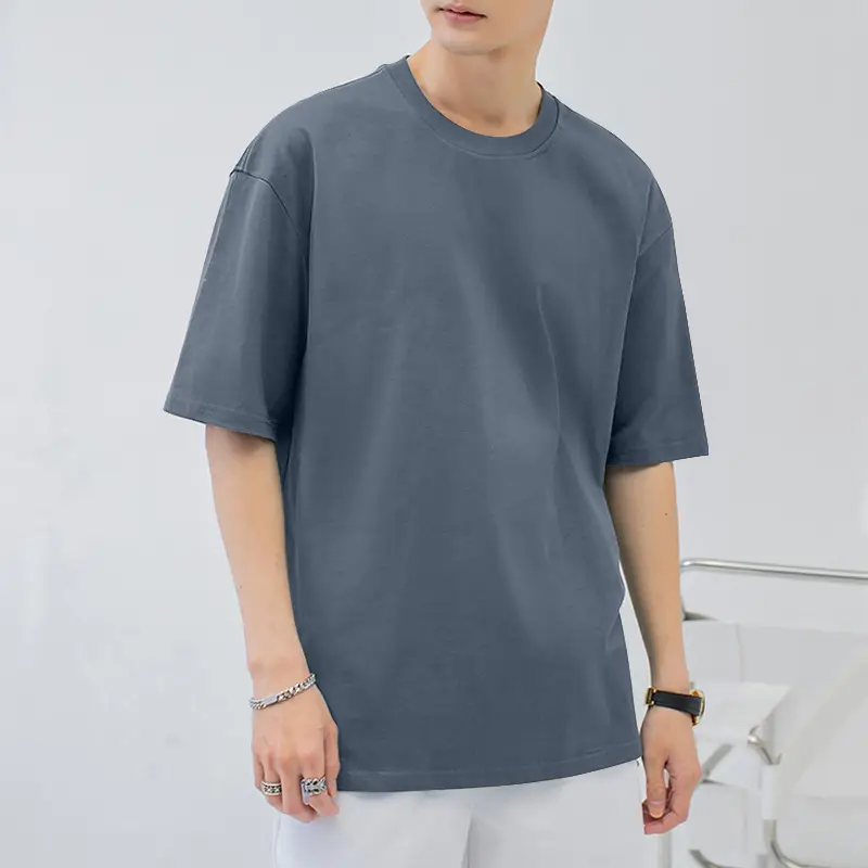 New Summer Pure Cotton Men T-Shirt Loose Fit Breathable - Image 11