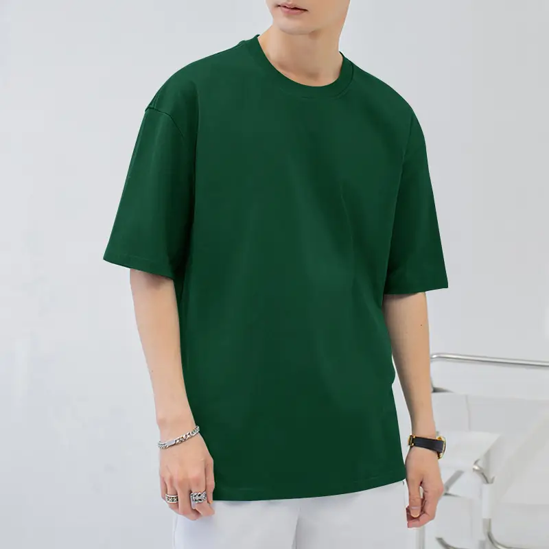 New Summer Pure Cotton Men T-Shirt Loose Fit Breathable - Image 12
