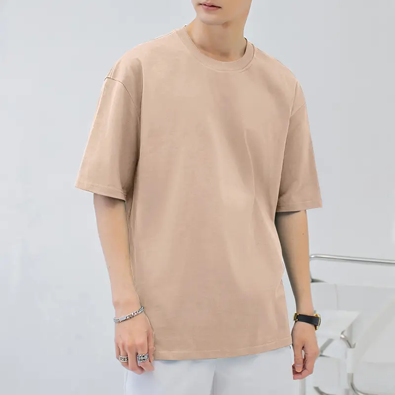 New Summer Pure Cotton Men T-Shirt Loose Fit Breathable - Image 3
