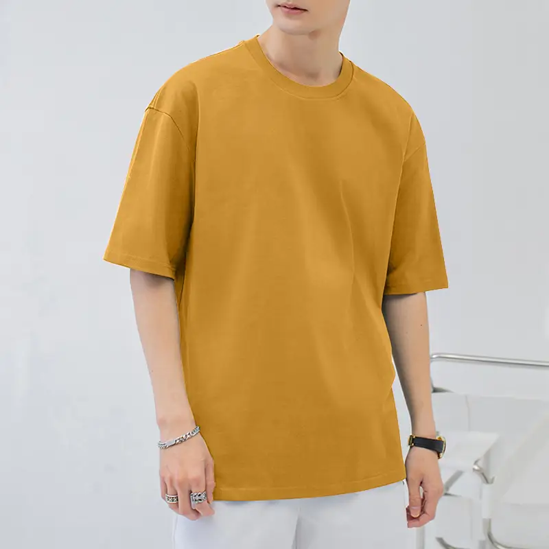 New Summer Pure Cotton Men T-Shirt Loose Fit Breathable - Image 4