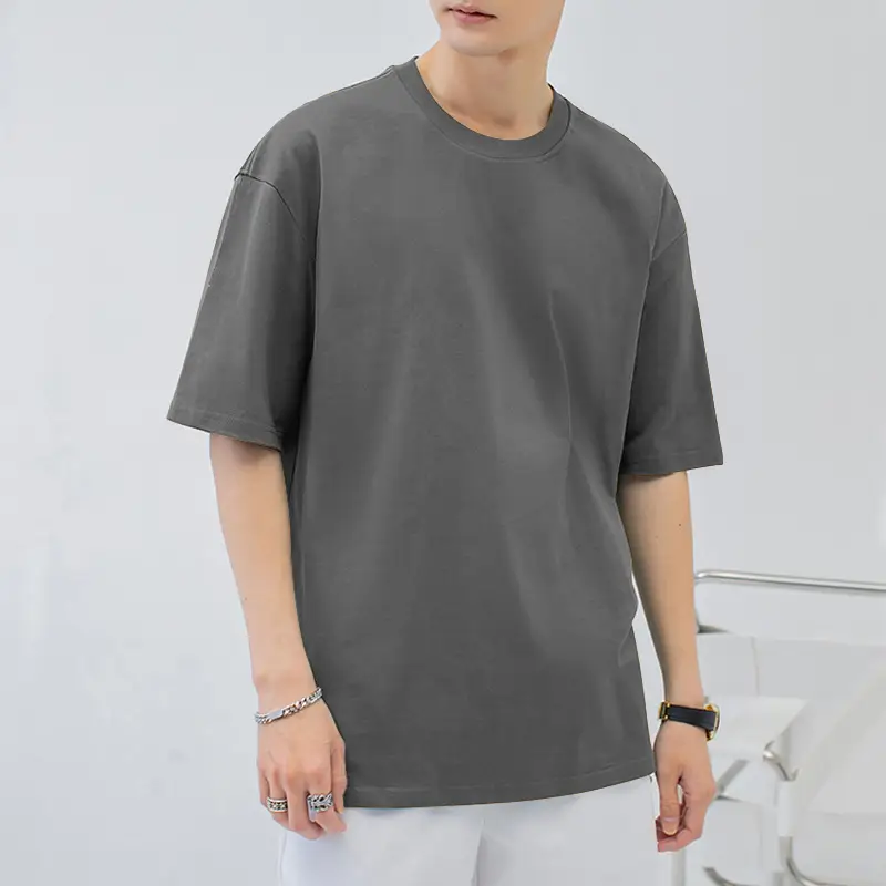 New Summer Pure Cotton Men T-Shirt Loose Fit Breathable - Image 5
