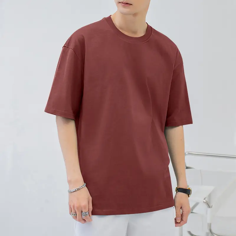 New Summer Pure Cotton Men T-Shirt Loose Fit Breathable - Image 9