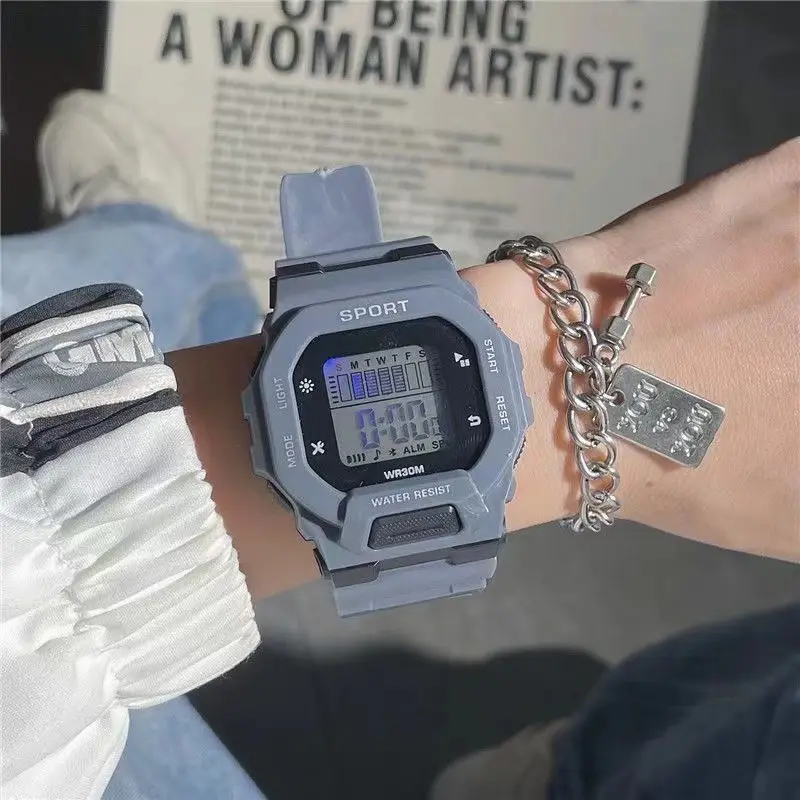 Women's Time Rain Electronic Watch with Chain Strap & Badge — feature 12