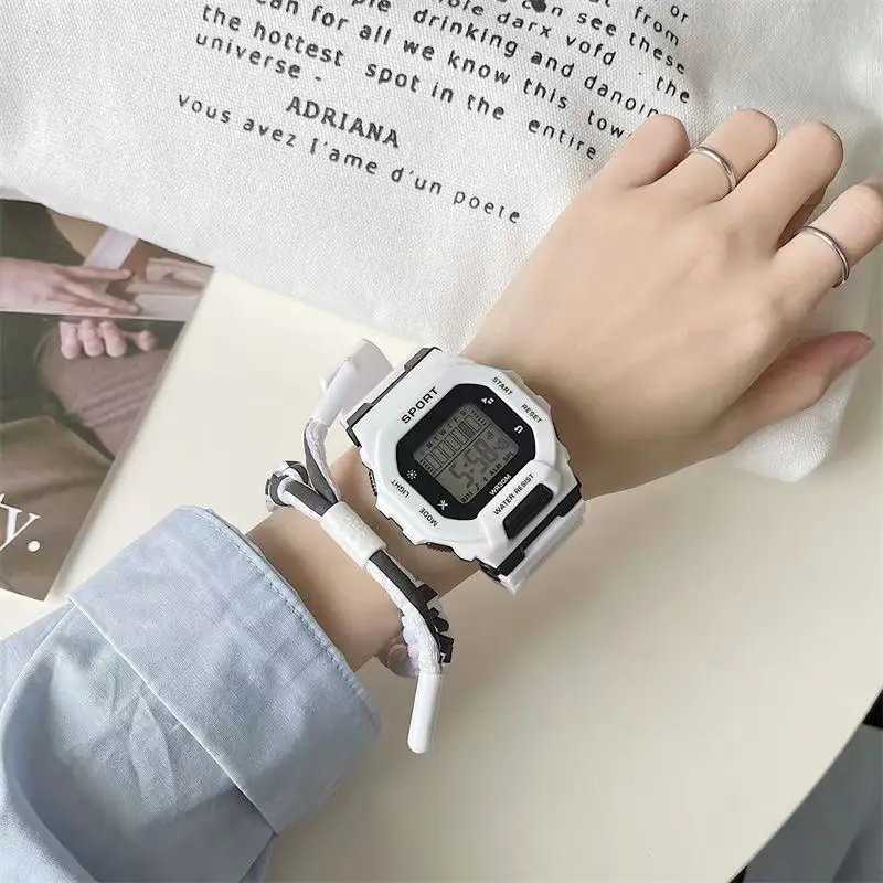Women's Time Rain Electronic Watch with Chain Strap & Badge — feature 9