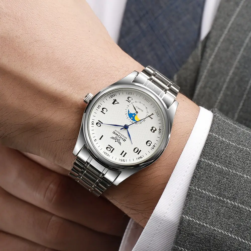 Men's Mechanical Watch Sun Moon Star Dial 35mm - Image 9