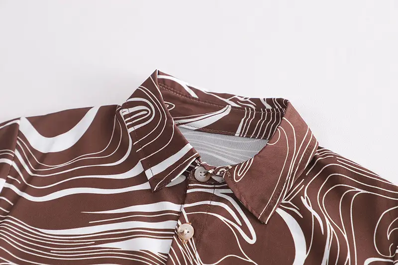 Brown Striped Cotton Shorts Suit for Boys Summer — feature 5