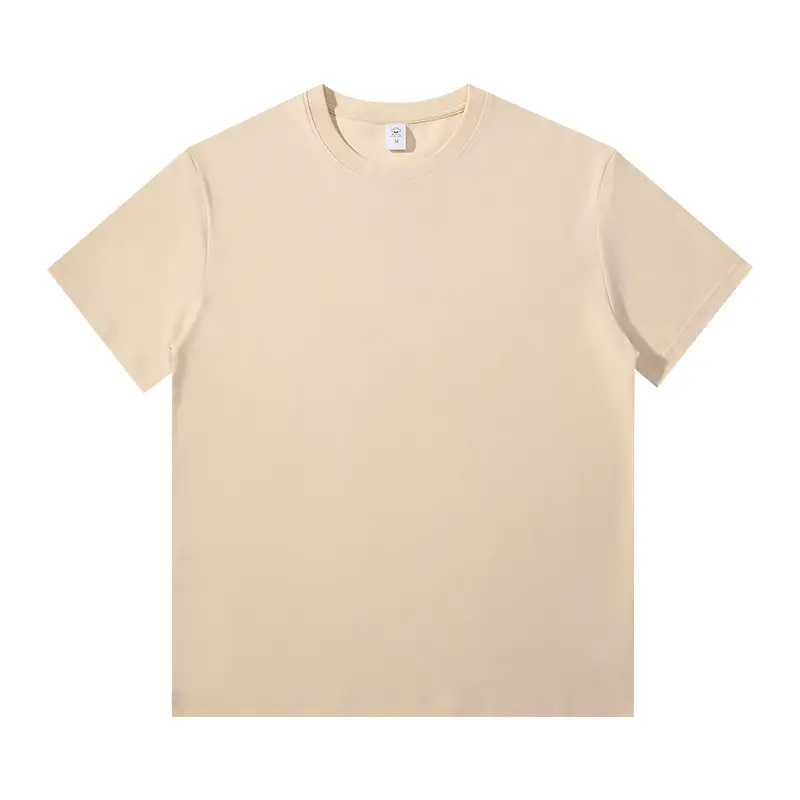 Men's Beige Ice Cool Cotton T-Shirt 200g - Image 4
