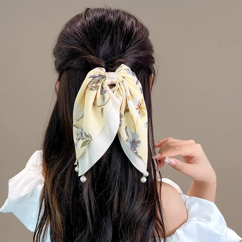 South Korea Summer Fresh Bow Head Rope Hair Band Women's Hair Tie Elegant Ponytail Ribbon Hair Rope Hair Band New Style - Image 6
