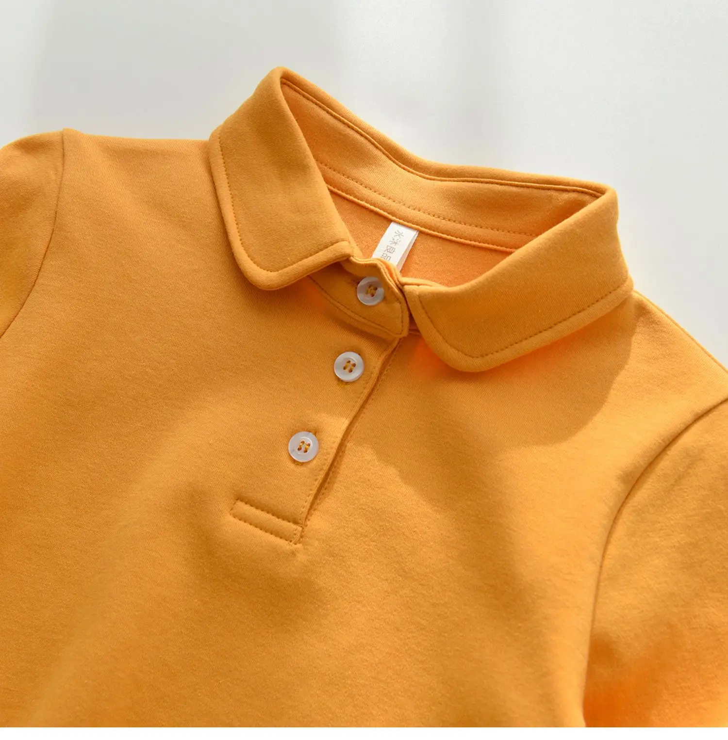 Children's Cotton Polo Shirt Solid Color Spring Autumn — feature 31