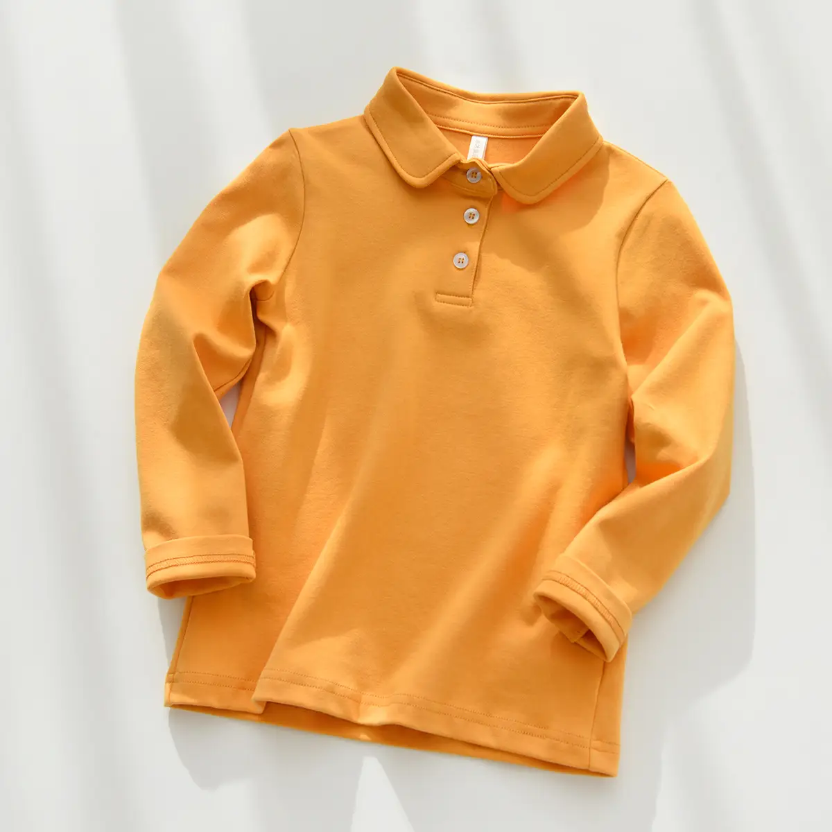 Children's Cotton Polo Shirt Solid Color Spring Autumn - Image 2