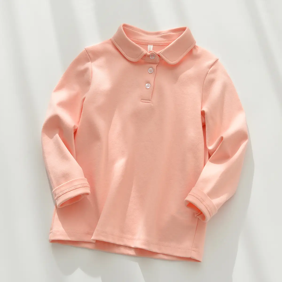 Children's Cotton Polo Shirt Solid Color Spring Autumn - Image 3